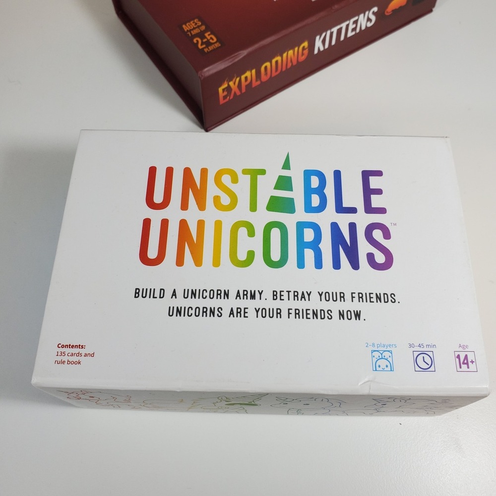 4 Card Game Lot Unstable Unicorns Exploding Kittens Ruckus Rook - Picture 5 of 10